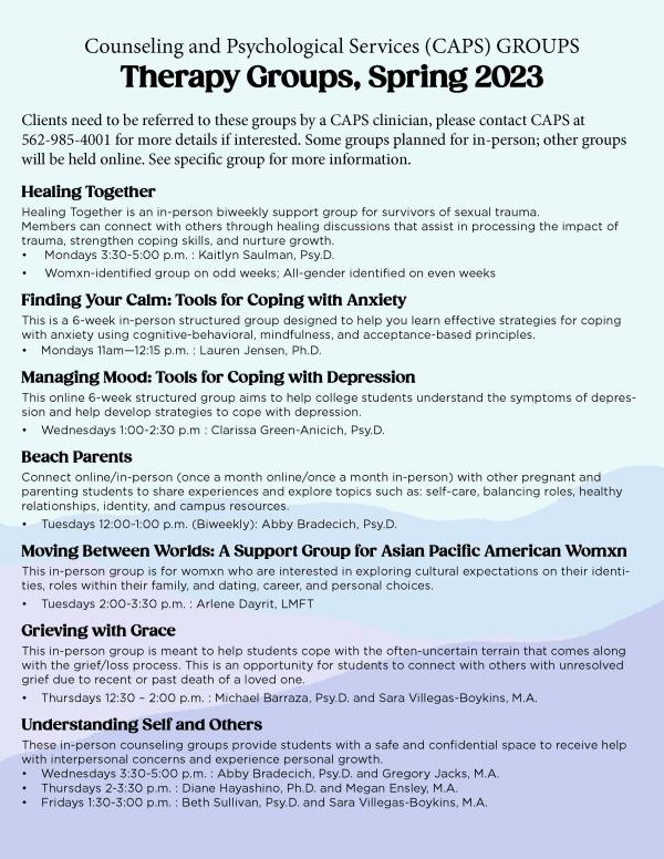 Programs and Events California State University Long Beach